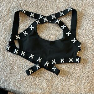 Excision Sliced Logo X Cross Sports Bra - Size Medium